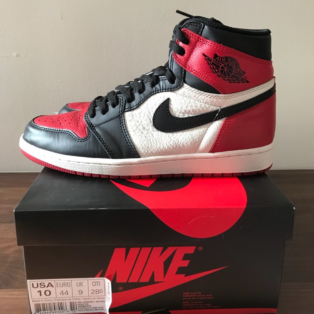 Jordan 1 Bred Toe
